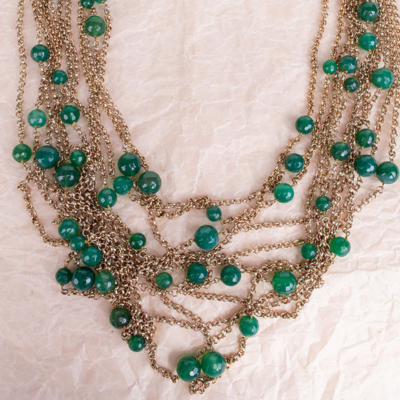 ROSANTICA MILANO DARK GREEN EVENING NECKLACE | WOMENS - Picture 2 of 8
